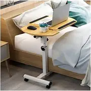 Overbed Table Overbed Table Tilt Top Lifting Computer Desk W/Wheels Side Table Height Adjustable Standing Desk Steel Frame Laptop Table Portable