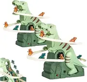 Dinosaur Climbing Stairs Toys, Electric Dinosaur Climbing Stairs Toy, with Lights and Music, Electric Race Track Game Fun Track Slide Roller Coaster Toys, for Children's Gifts (2pcs)