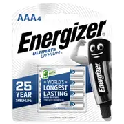 Energizer Ultimate Lithium AAA Battery - 4 Pack