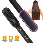 Home Use Professional Electric Flat Iron Curly 2 in 1 Hair Straightener Brush