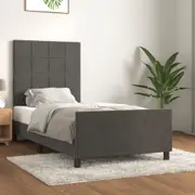 Bed Frame with Headboard Mattress Base Wooden Bedstead Bedroom Velvet vidaXL