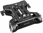 1 Only Camera Mount Base Plate with Arri Rosette Mounts + 15mm Rod Clamp