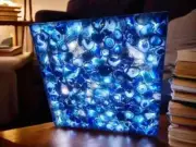 Natural Blue Agate Coffee Round Table Top, Agate Center Table Home Decor 18x18