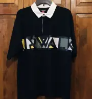Airwalk Black Athletic Shirt, White Collar, NWT, Medium, Father’s Day Gift