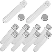 Candy Jar Test Tube Set 10pcs Plastic Containers Lids for Tea Accessories
