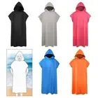 Surf Poncho Robe Towel Beach Towel with Hood for Swimming Vacation Sports