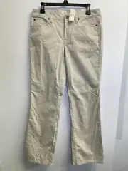 NEW Ann Taylor Loft Womens Corduroy Pants Size 6 Ivory Bootcut