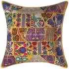 Boho Cushion Cover 60 x 60 cm Patchwork Cotton 24 x 24 Throw Pillow Case 1 Pc