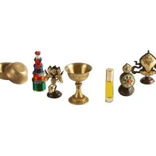 歐斯特 佛前八供套裝擺件 佛教用品酥油燈座供水碗朵瑪食子供水碗