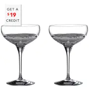 Waterford Set of 2 Mixology Circon Coupe Glasses with $19 Credit