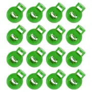 50Pcs 8mm Plastic Cord Locks Single Hole Spring Toggle Stopper, Green