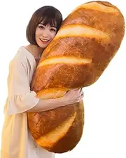 3D Simulation Bread Shape Plush Pillow,Soft Butter Toast Bread Food Cushion Stuffed Toy for Home Decor 39.3"