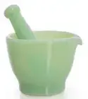 Mortar & Pestle - Jade Jadeite Jadie Green Glass - 2 oz - Mosser USA