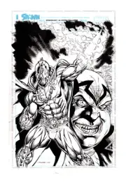 Spawn unused cover style Spawnuary original art by X-men artist Kevin Sharpe