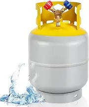 FAHKNS 50 LB Refrigerant Recovery Tank for R12, R22, R134A, R410A Refrigerant with 1/4 SAE Y-Valve Liquid/Vapor Reclaim Tank AC Freon Recovery Tank Refrigerant Recovery Cylinder Tank Reusable