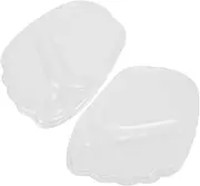 MUCKLILY 2pcs Ball Of Foot Cushions Metatarsal Pads For Women Men Soft Gel Insoles Supports Forefoot Cushioning Foot Pads Transparent