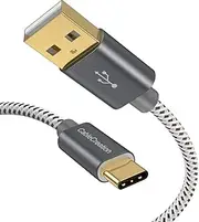 CableCreation USB C Cable Short 0.8FT [3-Pack], Durable USB C to USB A Short USB C Cable Fast Charging 3A 480Mbps Data USB A to USB C for Power Bank, iPad Pro, Galaxy S23 Ultra etc, 25cm Gray