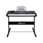 Karrera 61 Keys Electronic LED Keyboard Piano with Stand - Black