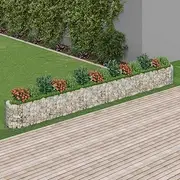Raised Garden Bed, Elevated Planter Box Plant Container Gabion Galvanised Iron 540x50x50 cm