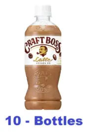 Suntory Craft Boss Coffee Latte (500ml x 10 Bottles) Popular in Japan