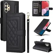 Compatible with Samsung Galaxy A04 4G / A04s 4G Cover,Compatible with Samsung Galaxy M13 5G / A13 4G Wallet Kickstand Magnetic Closure Flip Case Black