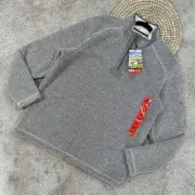 NWT Orvis Men’s Brighton Quarter Zip Fleece Sherpa Lined Pullover Jacket Gray M