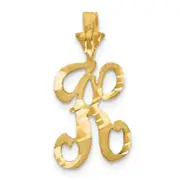10K Yellow Gold Initial K Pendant