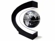 C Shape Magnetic Levitation Floating Globe With Light Desktop Display New