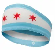 International Tie Chicago Flag Nonslip Elastic Sports Headband for Men and Women