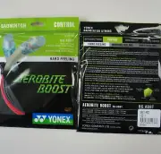 5 Packs YONEX Badminton Hybrid String Aerobite Boost BGABBT, Gray/Red