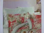 JCP WAVERLY FRESH PICKED PETAL EURO PILLOW SHAM COVER 26" X 26" GREEN $50.00