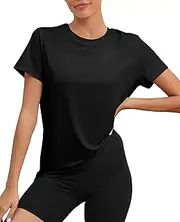[KevaMolly] Workout Tops for Women UPF50+ Breathable Loose Fit Yoga T Shirts Short Sleeve Running Gym Athletic Tee Top
