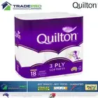Toilet Paper 18 Rolls Deluxe Quilton 3 Ply White Soft PRO Large Roll Tissue Bulk