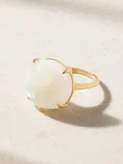 [JIA JIA] JIA JIA - Jumbo Gold Opal Ring - White - 6 6 White