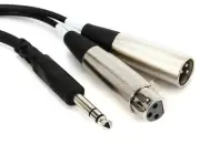 Hosa SRC-204 Insert Cable - 1/4" TRS Male to XLR Male/Female - 12'