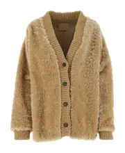 Logo blended cardigan IT36 snow White