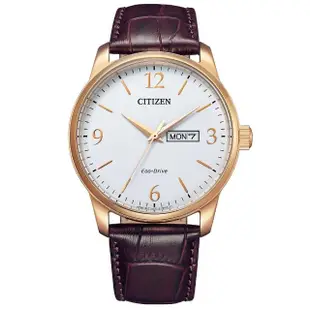 【CITIZEN 星辰】GENTS 經典日期星期顯示光動能皮錶帶男錶/41.8mm(BM8553-16A)