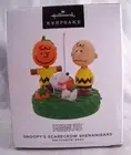 2022 Hallmark Peanuts Snoopy's Scarecrow Shenanigans Magic Light Sound Ornament