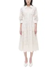 Simkhai Jazz Eyelet Midi Shirtdress