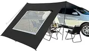 Car Awning | Sun Shade Canopy Shelter,Folding Vehicle Sun Protection Awning with Screen for Overlanding Camping Family Outing Fishing