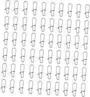 GALPADA Stainless Steel Pin Connectors Fishing Snap Clips (100pcs) Lock Snaps for Freshwater Saltwater