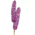 Decorative Purple Glitter Fern Spray | for Indoor Decor