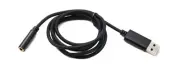 SYSTEM-S USB Cable 100cm 3,5mm Jack Socket To 2.0 Type a Plug Aux Braided