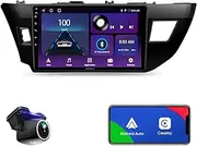 Android 12 Car Stereo Upgrade Radio for Toyota Corolla 2014 2015 2016 Wireless CarPlay Auto Stereo (2GB+32GB) GPS Navigation WiFi Bluetooth Replacement Installation Kit