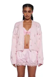 [Sugar Thrillz] Cute And Demure Pearl Cardigan