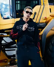 [ED HARDY] Ed Hardy Ed Hardy Hoodie Black - Size M M Black