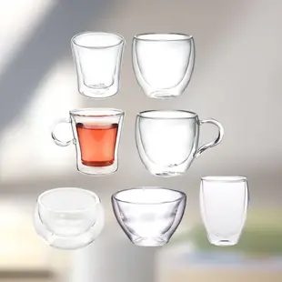 雙層杯系列 耐熱雙層杯 杯子 把手玻璃杯 雙層杯 玻璃杯 雙層玻璃杯 咖啡杯 茶杯 透明茶杯 水杯【Z999】