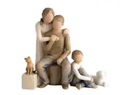 Willow Tree Family You & Me Caring Child Love My Cat Light Dog by Susan Lordi