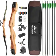 66''68''70'' Recurve Bow 14-40lbs Archery Takedown Bow Set Shooting Hunting