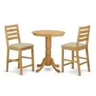 EDCF3-OAK-C 3 PC counter height set - Kitchen dinette Table and 2 counter...